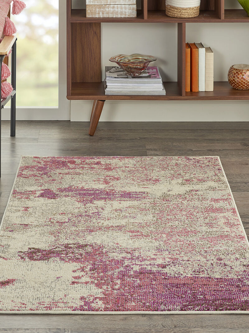 Celestial CES02 Ivory/Pink 3' x 5' Rug