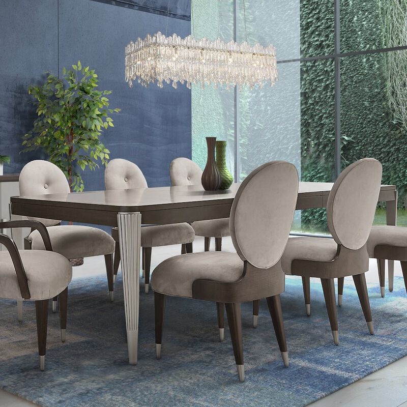 Michael Amini Roxbury Park Rectangular Dining Table - Slate