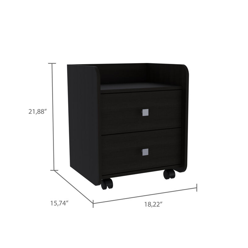 Streamdale Lakewood 1-Shelf 2-Drawer Nightstand Wengue