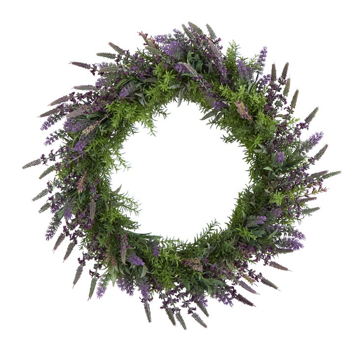 Hivvago 24" Lavender Artificial Wreath