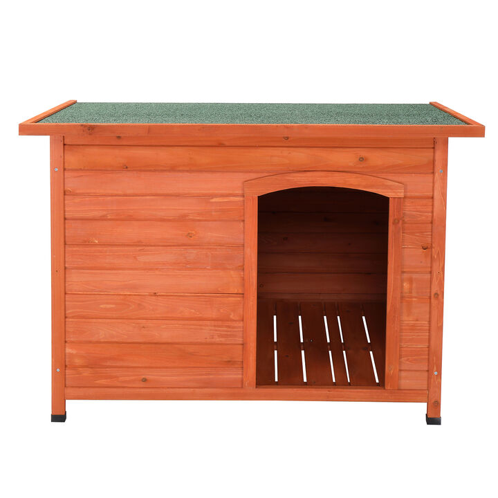 Durable Wooden Dog House with Raised Floor for Outdoor Protection