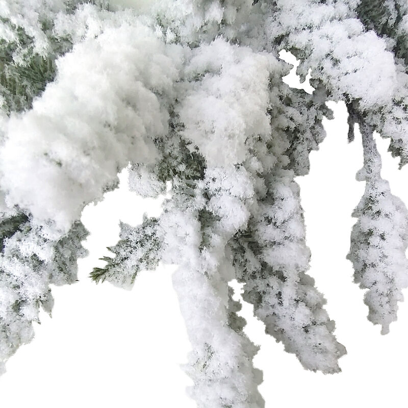 Heavily Flocked Artificial Pine Christmas Wreath  16.5-Inch  Unlit