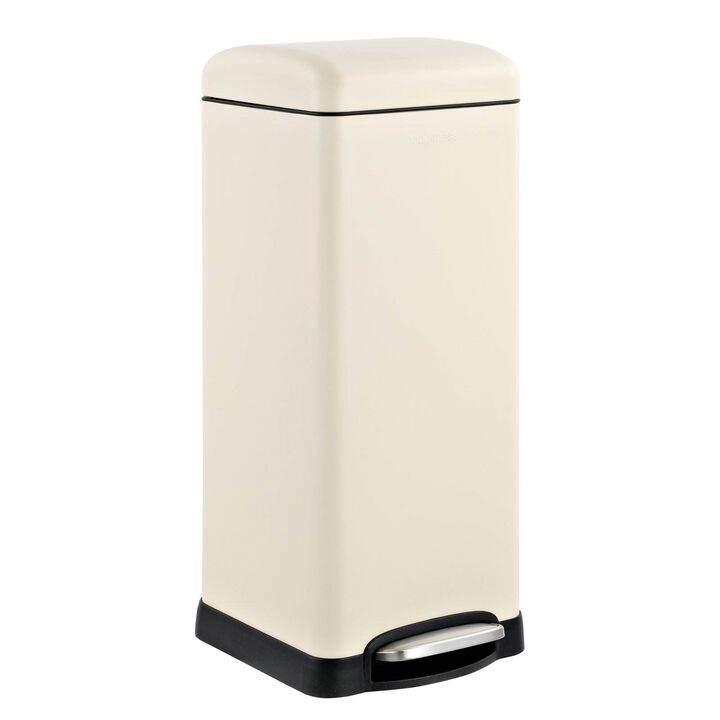 Retro 8-Gallon Trash Bin – Step-On Stainless Steel Can with Durable Finish