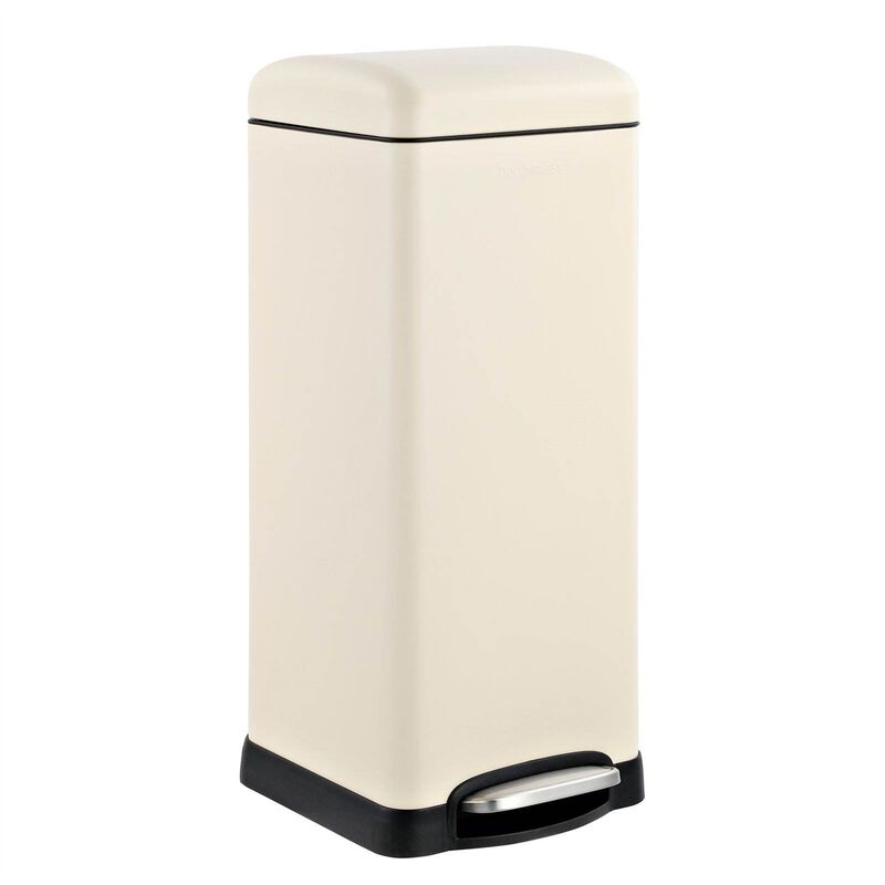 Retro 8-Gallon Trash Bin – Step-On Stainless Steel Can with Durable Finish