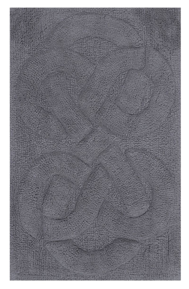 Knightsbridge Tuft Twisted 220 GSF Non Skid Back Bath Rug 20 x 30 - Silver