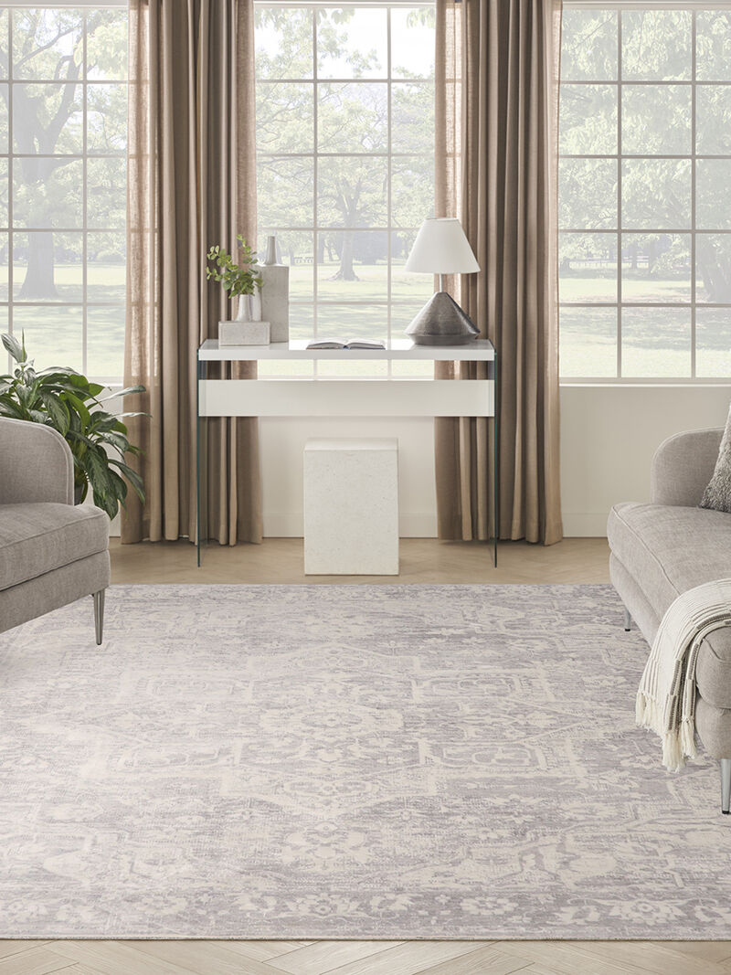 Astra Machine Washable ASW12 Gray 7'10" x 10' Rug