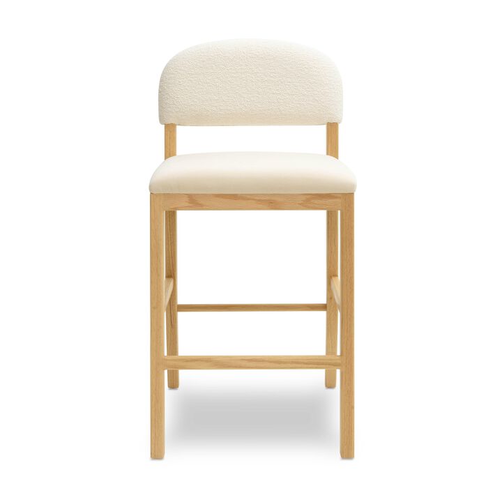 Calla Cognac Performance Velvet Counter Stool