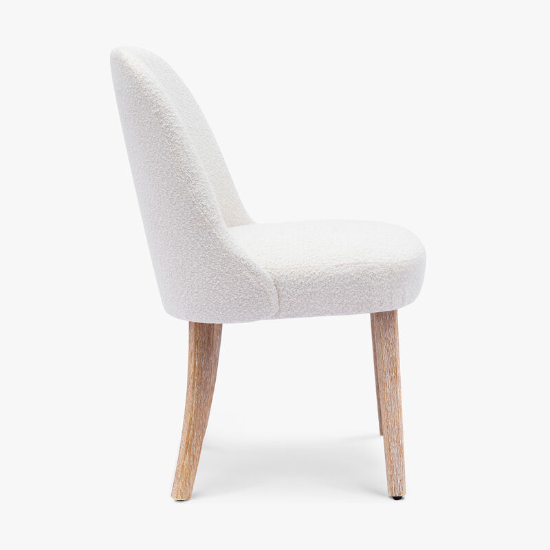 WestinTrends Mid-Century Modern Upholstered Boucle Dining Chair (Set of 4)