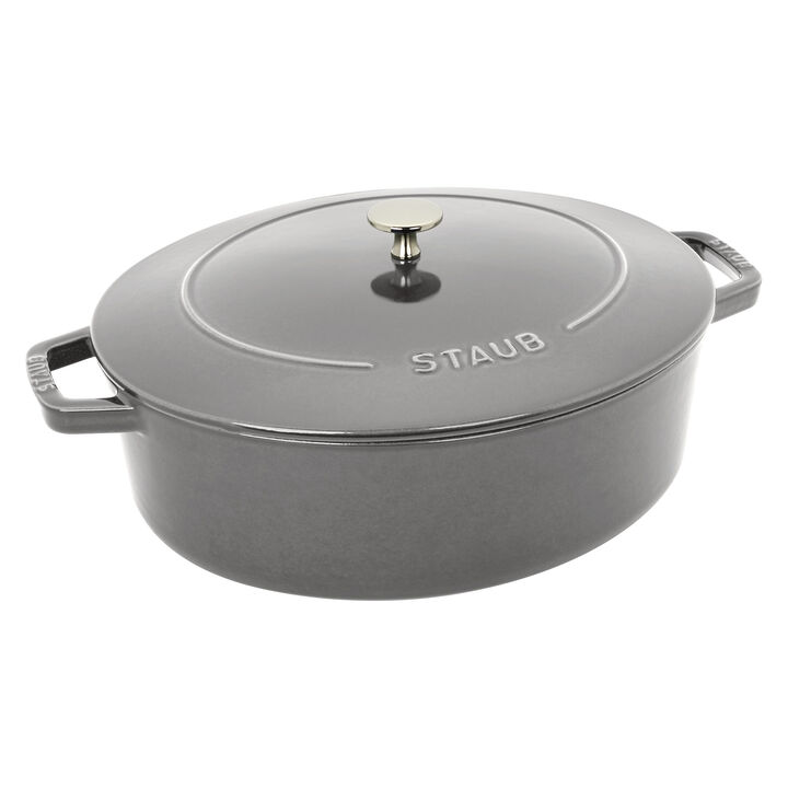Staub Cast Iron 6.25-qt Shallow Oval Dutch Oven - Citron Staub Cast Iron 6.25-qt Shallow Oval Dutch Oven - Citron