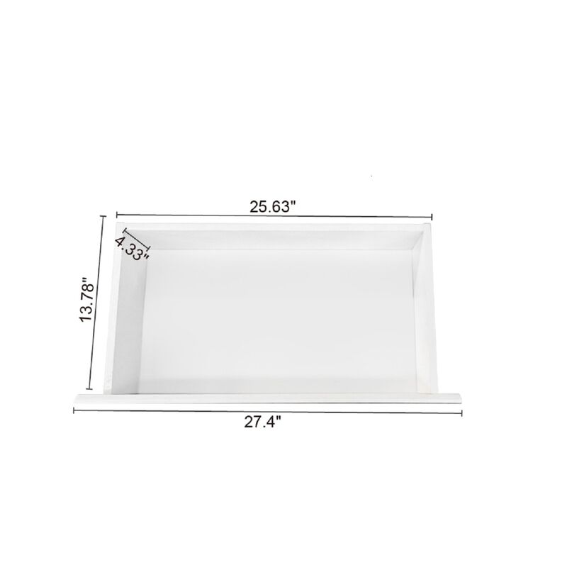 6 Drawer Double Dresser For Bedroom Living Room Hallway, White