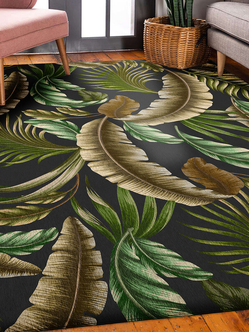 Tropics TC1 Black 3' x 5' Rug