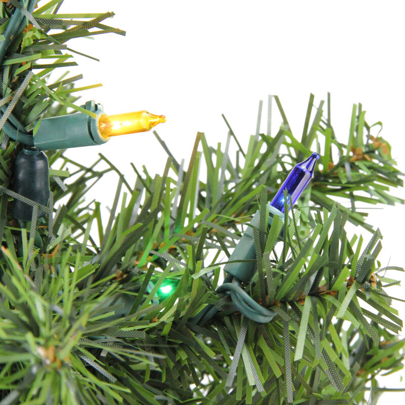 18" Pre-Lit Medium Canadian Pine Artificial Christmas Tree - Multicolor Lights