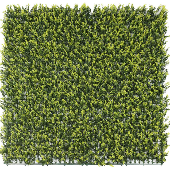 Yellow English Artificial Boxwood Wall 40" x 40" 11SQ FT Commercial Grade UV Resistant