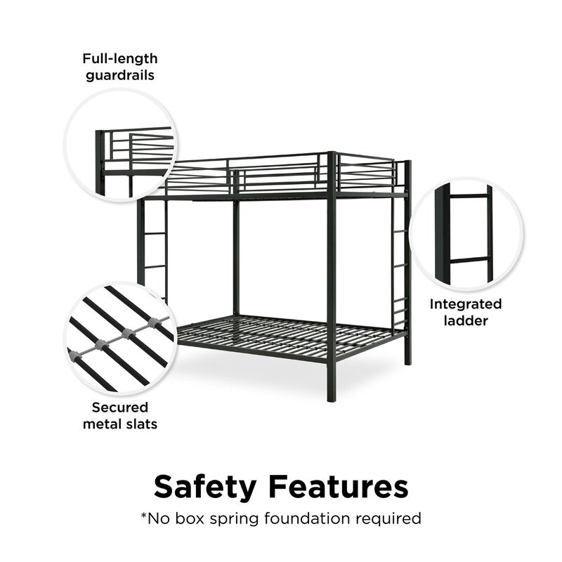 Atwater Living Parker Full over Full Metal Bunk Bed