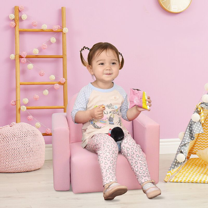 Pink Versatile Tot Seat: 2-in-1 Convertible Kids Sofa & Table