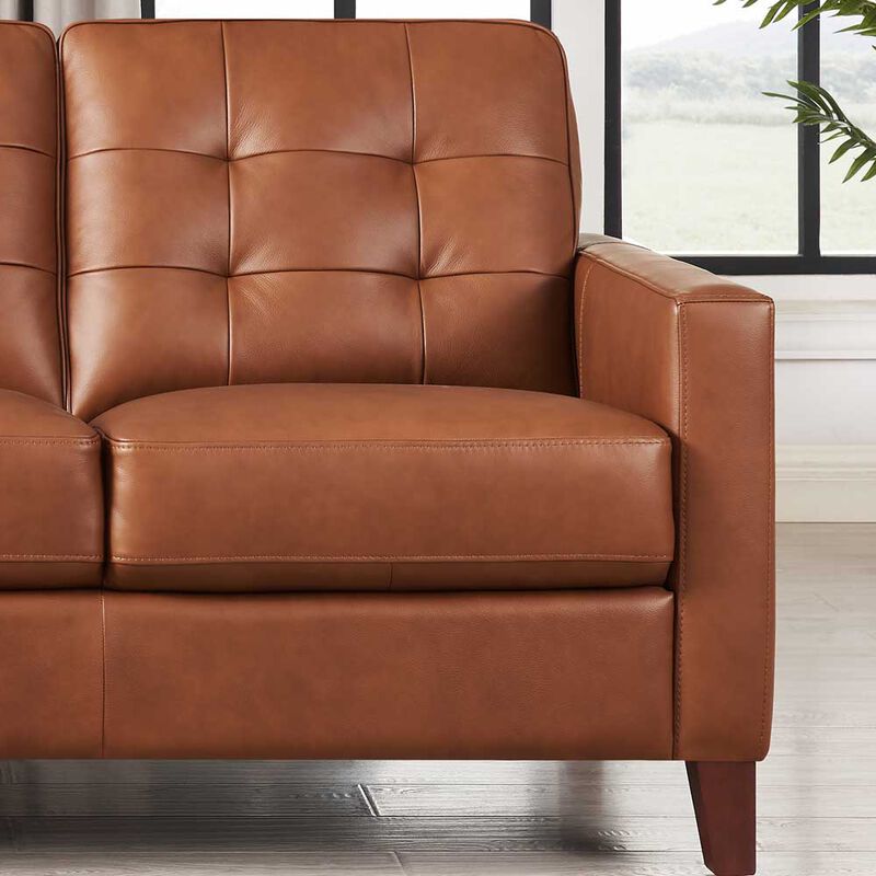 Aiden Top Grain Leather Loveseat