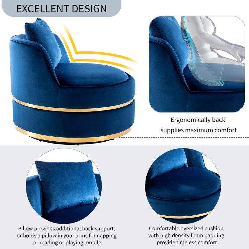 Merax Modern Velvet Upholstered Accent Chair