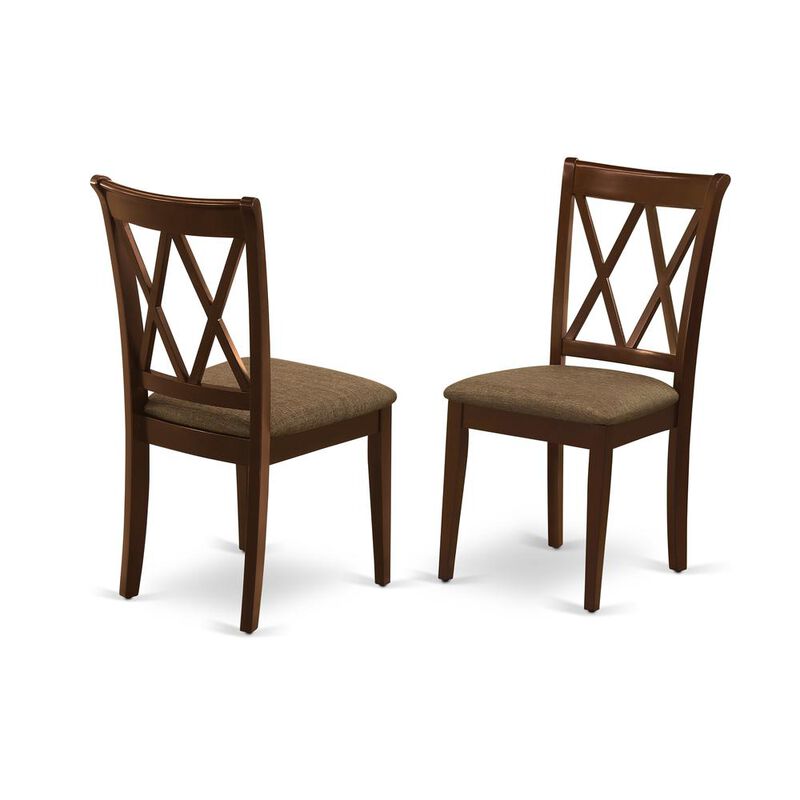 East West Furniture Dining Chair Mahogany, CLC-MAH-C