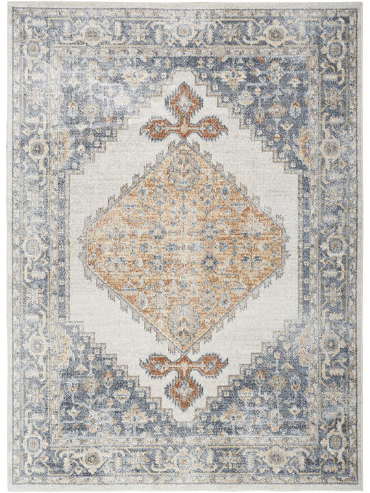Astra Machine Washable ASW11 Gray/Gold 9' x 12' Rug