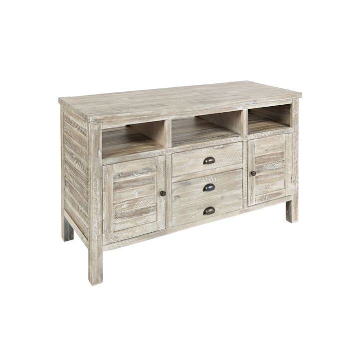 Jofran Artisan's Craft Rustic Farmhouse Distressed Acacia Media Console 50