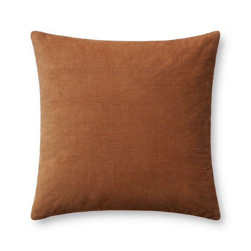 Beatrice PMH0048 Gold 22''x22'' Polyester Pillow by Magnolia Home by Joanna Gaines x Loloi