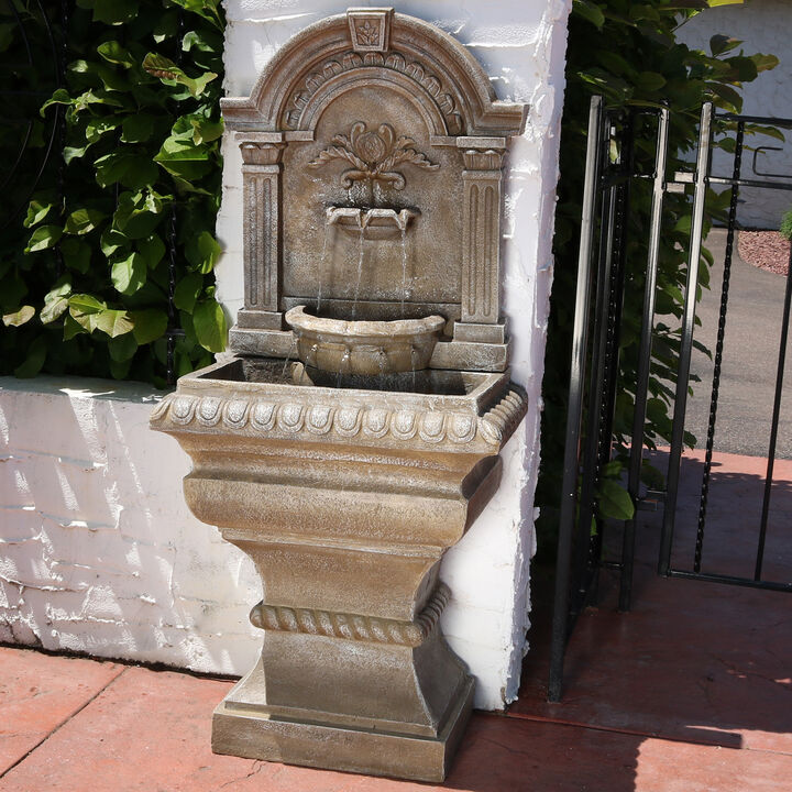 Sunnydaze Ornate Lavello Standing Outdoor Waterfall Fountain - 51 in