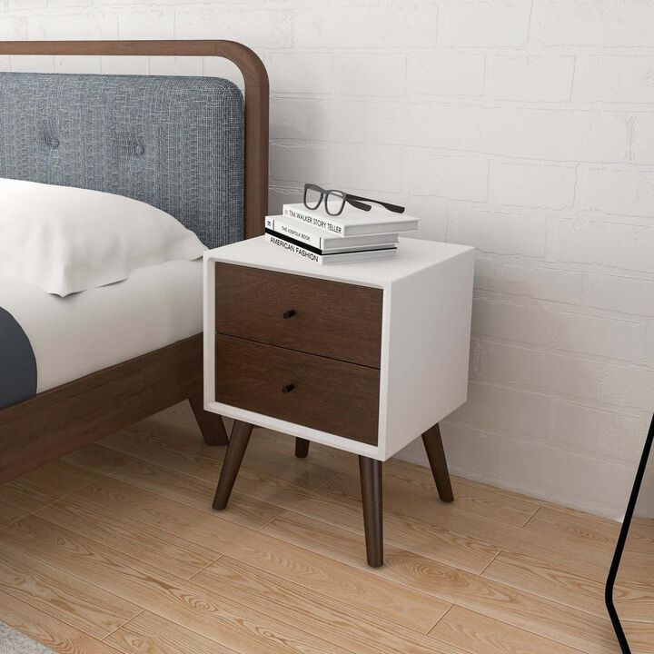 Ashcroft Furniture Co Caroline Mid Century Modern Style Night Stand