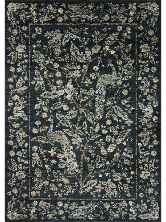 Laurel LAU-05 Navy 3''11" x 5''7" Rug by Rifle Paper Co.
