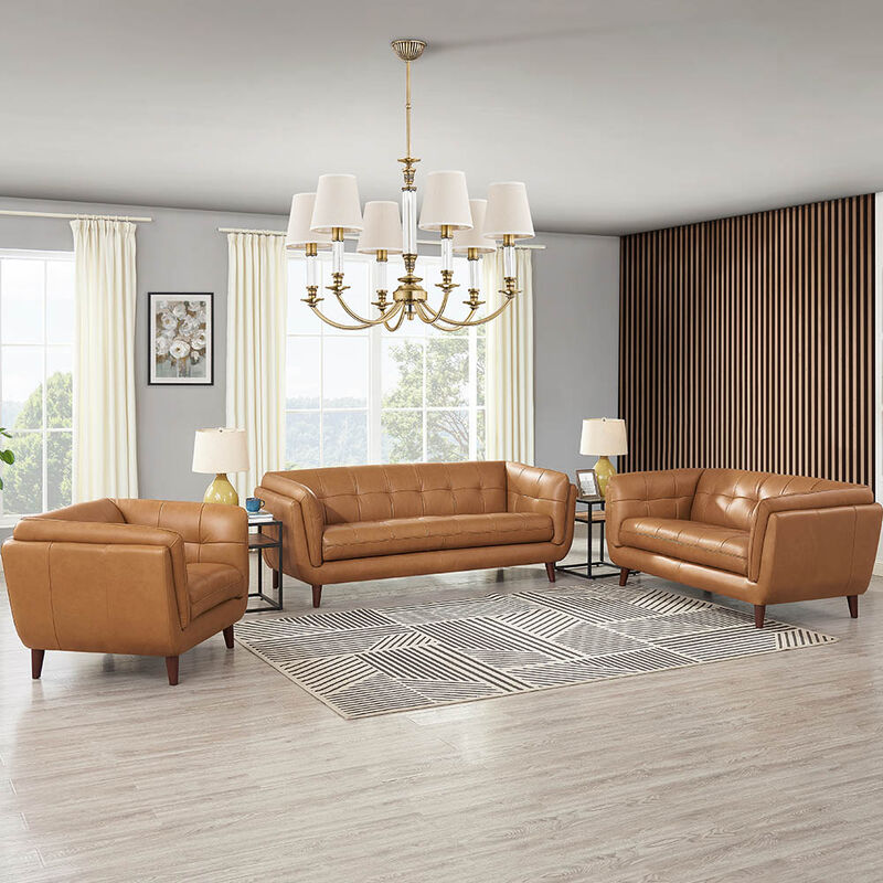 Solana Top Grain Leather Loveseat