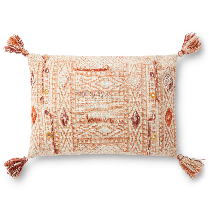 P0877 Taupe/Multi 16"x26" Down Pillow