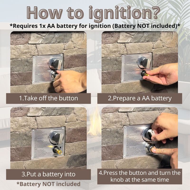 56" Fire pit Table for Outside, 50,000 BTU Large Rectangular Stone Gas Fire pit with Lava Rocks & Rain Cover