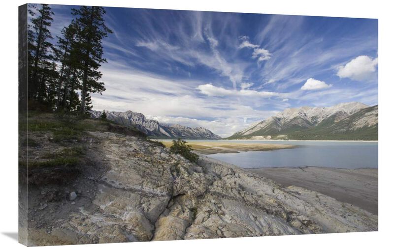 Abraham Lake created by Bighorn Dam on the North Saskatchewan River, Jasper National Park, Alberta, Canada-Canvas Art-36x24