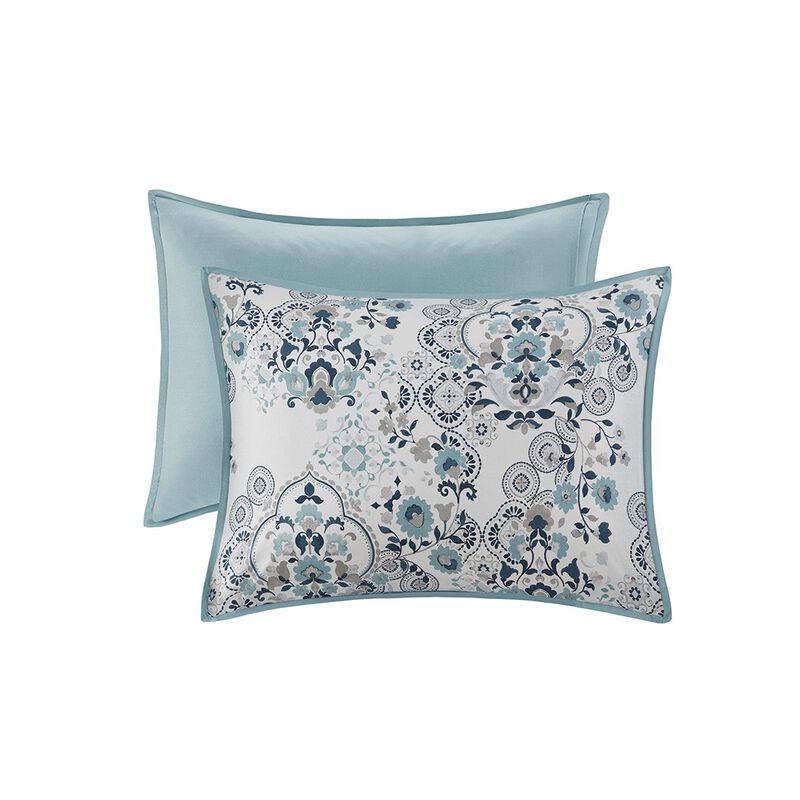 Gracie Mills Candice 3 Piece Floral Printed Cotton Duvet Cover Set