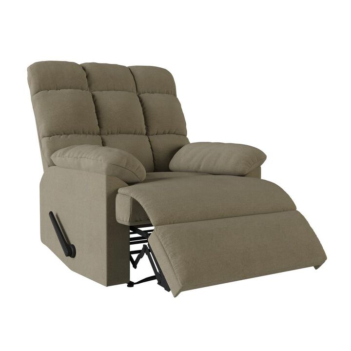 ProLounger Wall Hugger Recliner in Sage Microfiber with Square Tufted Back