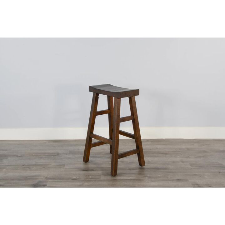 Sunny Designs Bar Saddle Seat Stool, Wood Seat