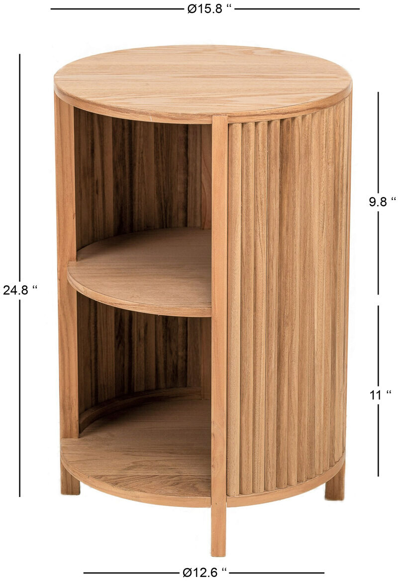 Bedside Table Night Stand Natural Wood