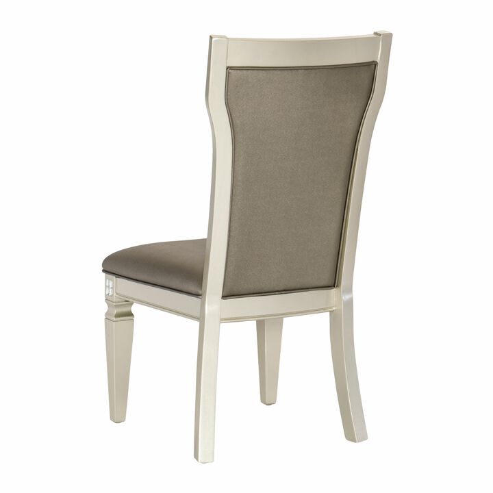 Chic Crystal Tufted Side Chair Set