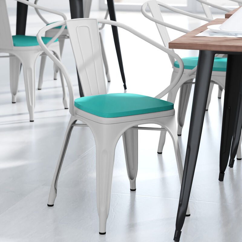 Metal Colorful Restaurant Chairs