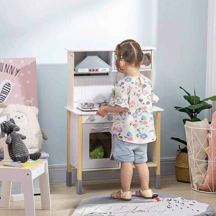 Interactive Kids' Kitchen: Adjustable Height Set with Accessories