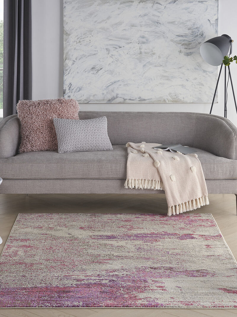 Celestial CES02 Ivory/Pink 3'11" x 5'11" Rug