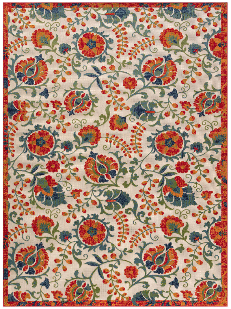 Aloha ALH17 Red/Multicolor 3'6" x 5'6" Rug
