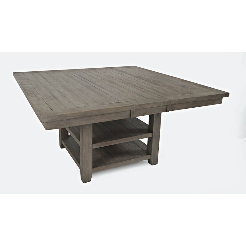 Jofran Outer Banks Reclaimed Pine Adjustable Height 60 Storage Dining Table