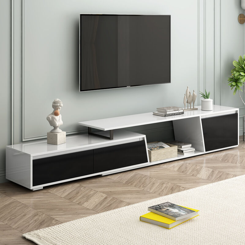 Merax Minimalist Rectangle Extendable TV Stand