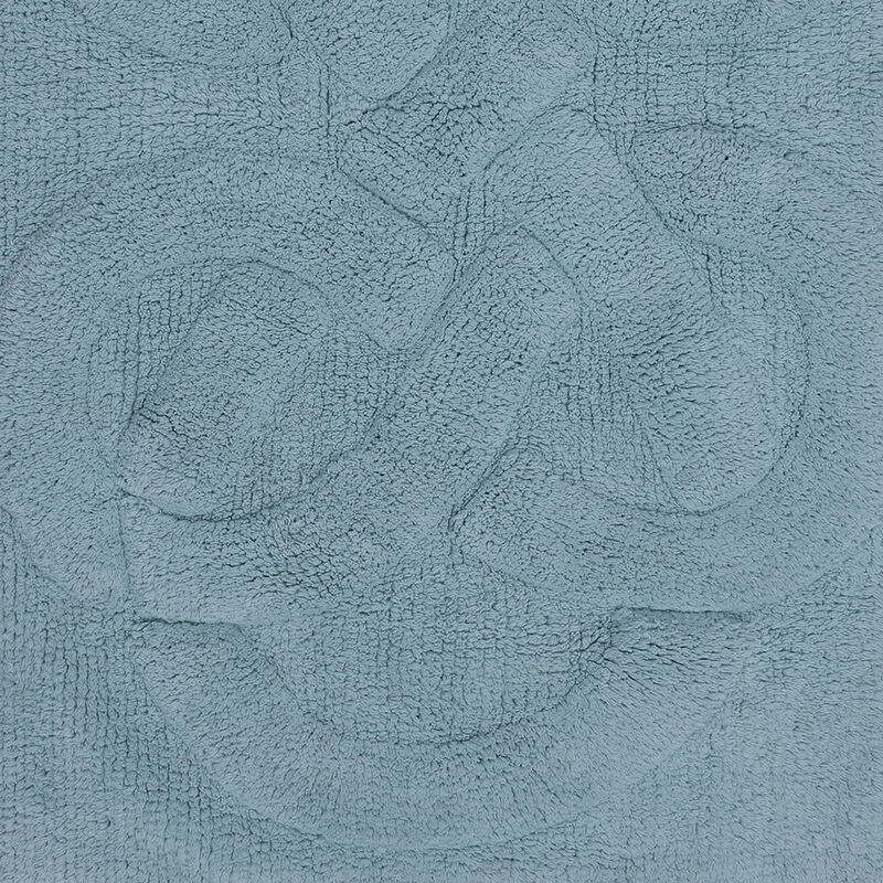Knightsbridge Tuft Twisted 220 GSF Non Skid Back Bath Rug 21 x 34 - Light Blue