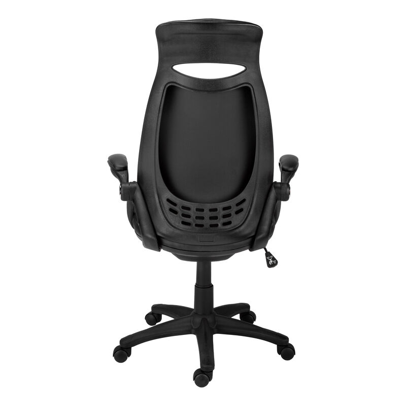 Monarch Specialties I 7276 Office Chair, Adjustable Height, Swivel, Ergonomic, Armrests, Computer Desk, Work, Metal, Fabric, Black, Contemporary, Modern