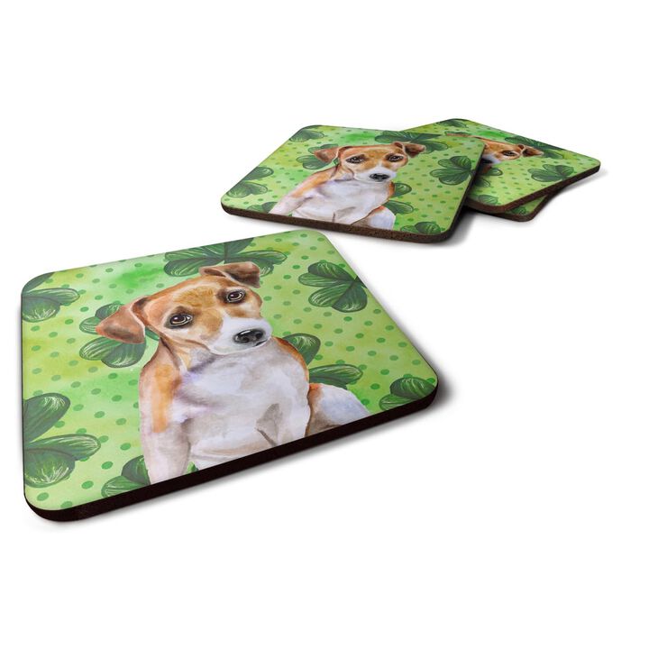 Caroline's Treasures Jack Russell Terrier #2 St Patrick's Decorative coasters, Multicolor