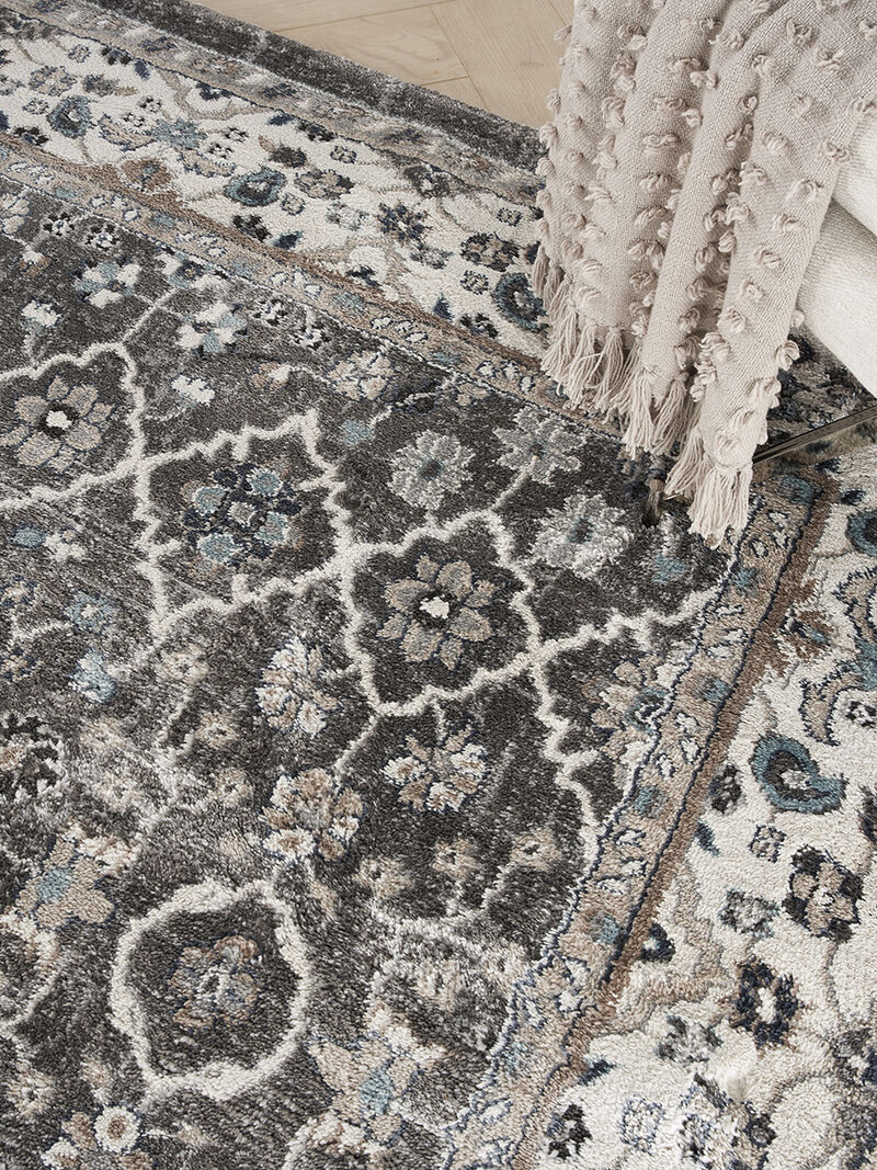 American Manor AMR01 Gray/Ivory 3'11" x 5'11" Rug