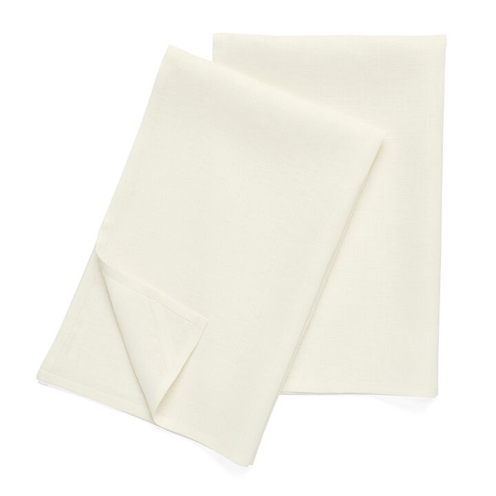 Solino Home 100% Pure Linen Kitchen Towels Set of 2 - 17 x 26 Inch | Fete