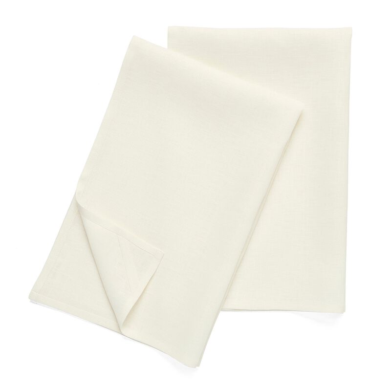 Solino Home 100% Pure Linen Kitchen Towels Set of 2 - 17 x 26 Inch | Fete