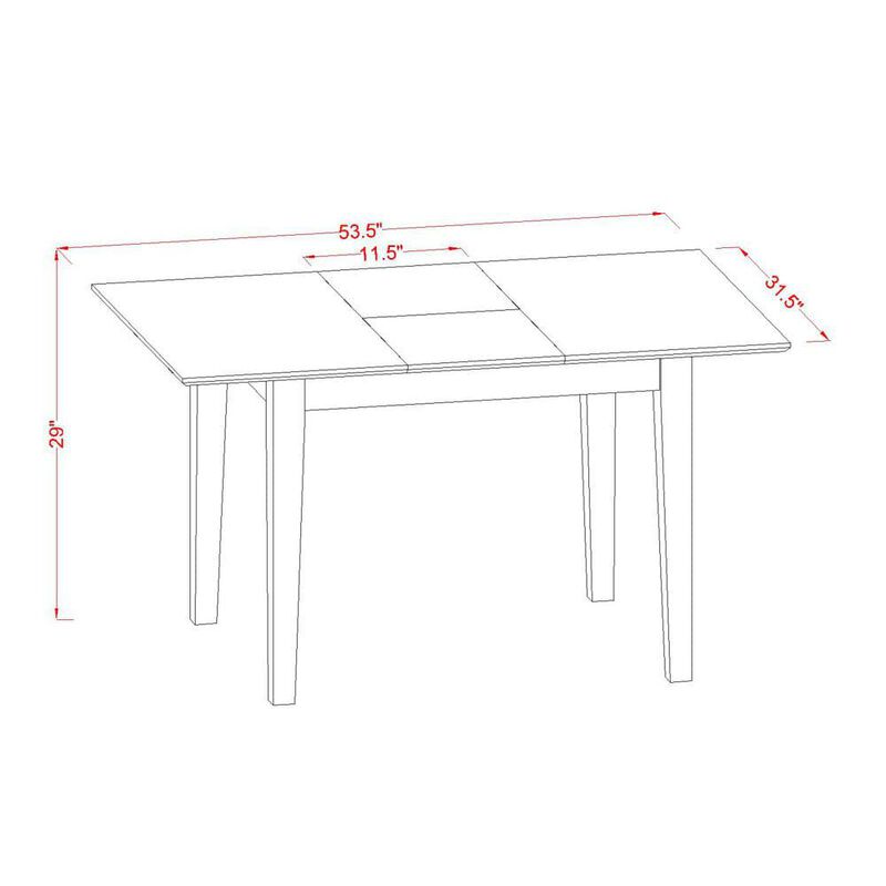 East West Furniture Norfolk rectangular table with 12 Butterfly Leaf -Oak Finish